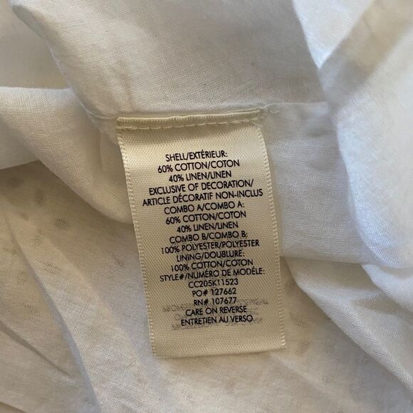 White Eyelet Puff Sleeve Dress - Picture 5 of 6